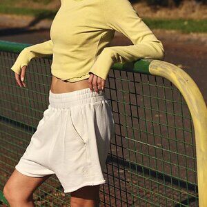 NWOT Free People Cream Athletic Shorts